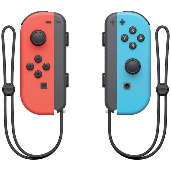Par av joysticks Joy-Con Neonröd & Neonblå för Nintendo Switch + Snipperclips Plus: De två gör ett par (Kod)