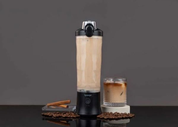 Bol mixeur blender - Svamp - Bærbar mixer sort - 600 ml - USB-C - Puls- og blandingsfunktioner