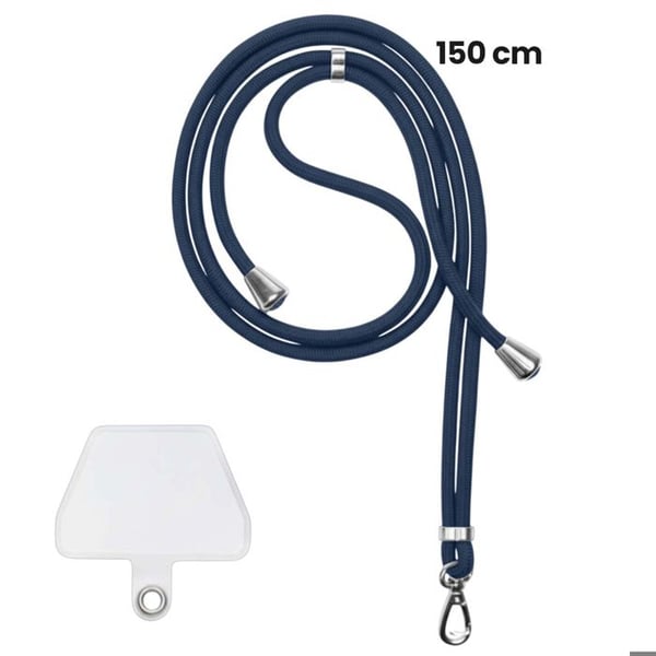 Halsband - AVIZAR - 150cm - Nylon - Universell Fäste - Marinblå