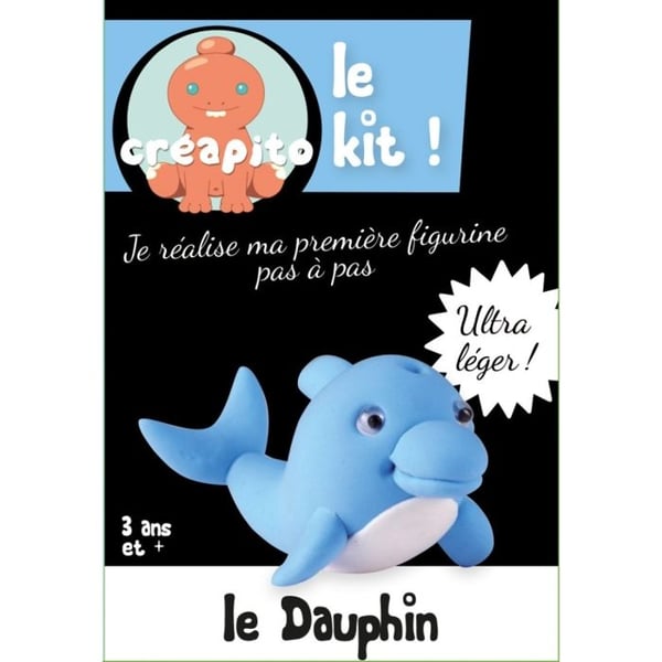 MégaCréa DIY - Kit för barn med modellera Creapito Delfinen