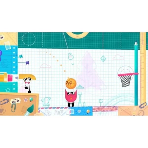 Par av joysticks Joy-Con Neonröd & Neonblå för Nintendo Switch + Snipperclips Plus: De två gör ett par (Kod)