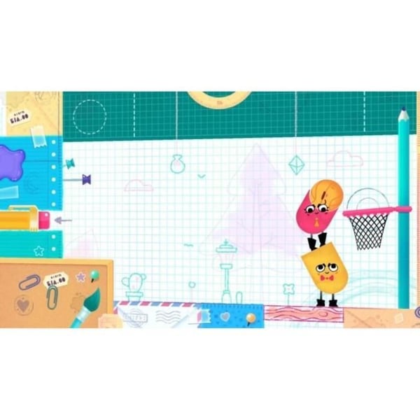 Par av joysticks Joy-Con Neonröd & Neonblå för Nintendo Switch + Snipperclips Plus: De två gör ett par (Kod)