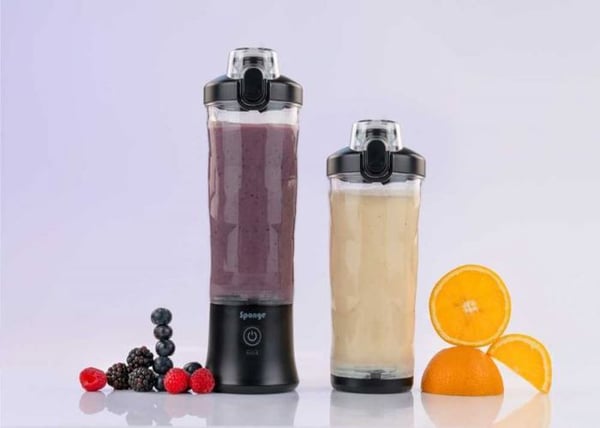 Bol mixeur blender - Svamp - Bærbar mixer sort - 600 ml - USB-C - Puls- og blandingsfunktioner