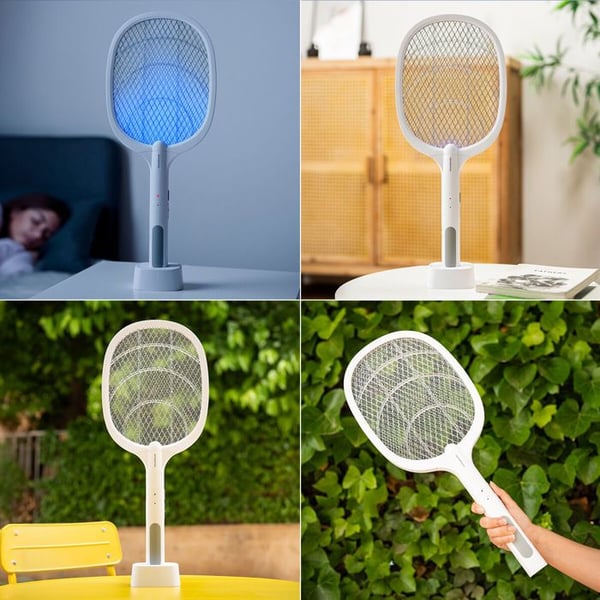 Laddad 2 i 1 Anti-insekt racket med UV-ljus Elecfly InnovaGoods LASER SKADDJUR FÖR TRÄDGÅRDEN