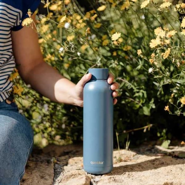 Isolerad flask - Quokka - Solid - Rostfritt stål - 630 ml - Blå sten