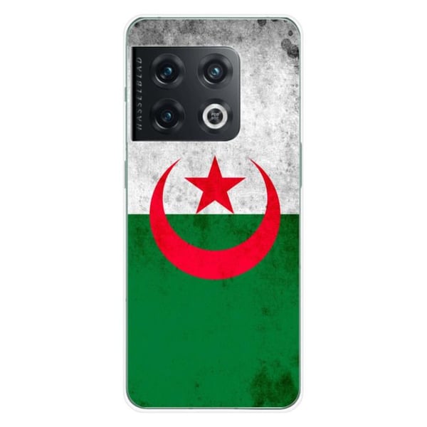 1001Coques - Silikonfodral kompatibelt med OnePlus 10 Pro 5G - Mönster Algeriets flagga - Originaldesign tryckt i Frankrike