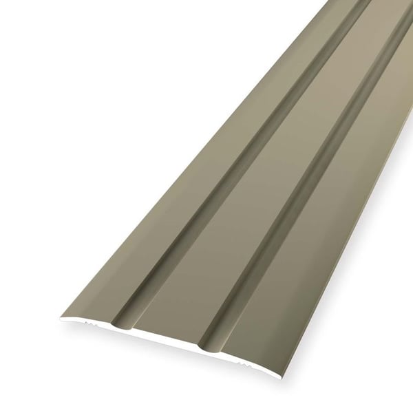 Övergångslist 2.5 x 38 x 2700 mm Anodiserad aluminium Övergångsprofil Ribbad Självhäftande sand Küberit