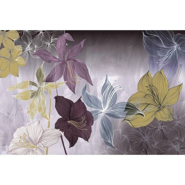 Fototapet 2239-10 digitaltryck Blommor Floral 4 x 2.7 m Erismann ELLE digital Lila