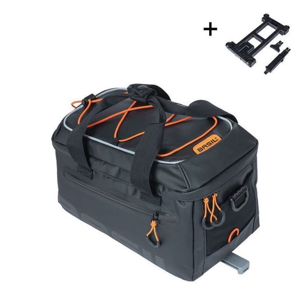 "Saddlebag för pakethållare - BASIL - Mik 2.0 - Vattentät - MIK fästsystem - 30x19x19 cm"