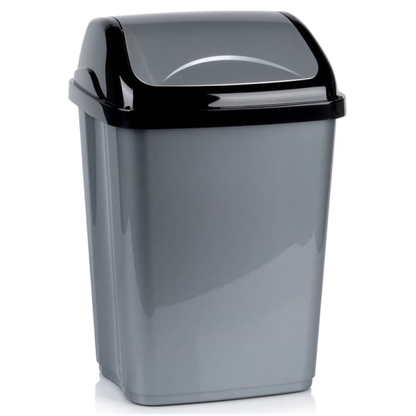 Plastbehållare - ORION - 26L - Grå - Avtagbart lock - Vippande lock - 34x27x50 cm - Hållbar - Lätt
