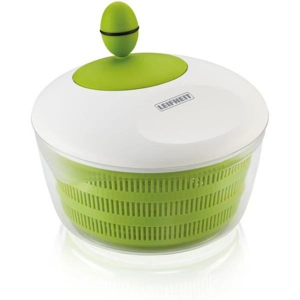 Esspressa för sallad Leifheit Trend 23069 - kapacitet på 4L - ergonomiskt handtag och vevpressmekanism - vit och grön