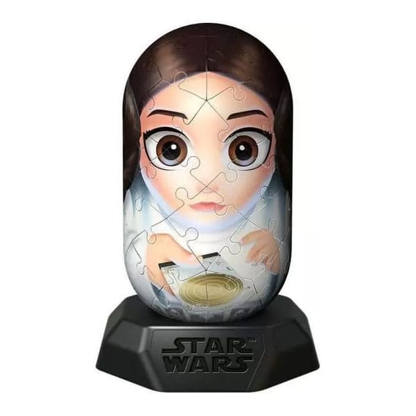 Pussel 3D - RAVENSBURGER - Prinsessan Leia Hylkies - 54 bitar - Mått 8x8x12,1 cm - Att bygga själv