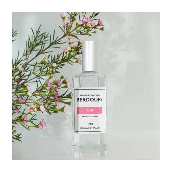 Eau de Cologne - BERDOUES - Tradition Rose - 125ml - 98% naturliga ingredienser - Blomdoft