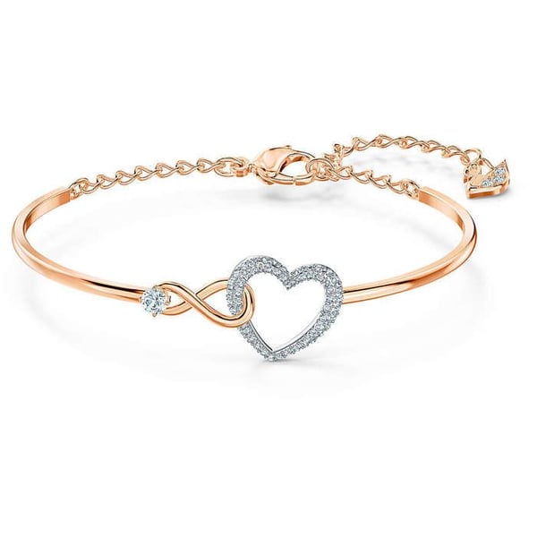 Armring - SWAROVSKI - Jonc - Infinity - Metall - Kristall - Rosa