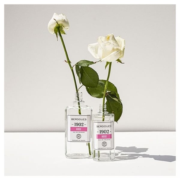 Eau de Cologne - BERDOUES - Tradition Rose - 125ml - 98% naturliga ingredienser - Blomdoft