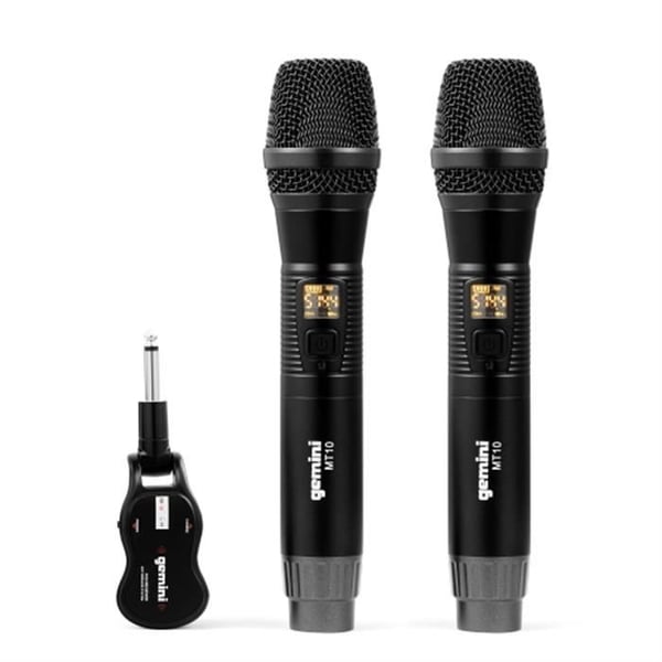 Trådlösa mikrofoner - GEMINI - GMU-M200 - Pack om 2 - Laddningsbara via USB - Plug & Play