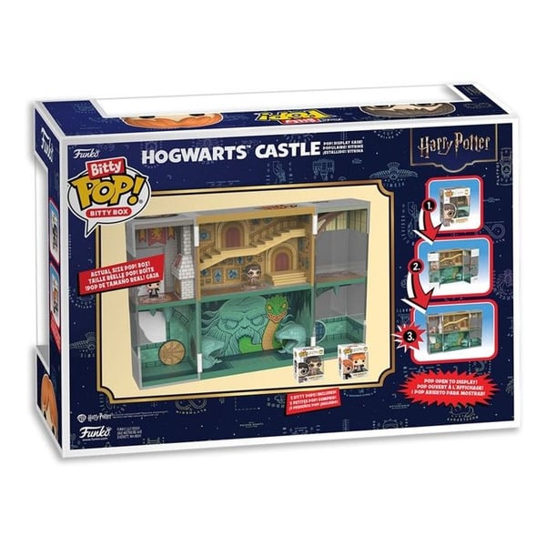 Pack 2 Figurer Funko Bitty Pop Boxar Harry Potter Hogwarts Slott