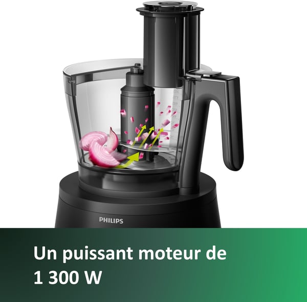 Robot køkken - PHILIPS - HR7776/90 - multifunktionel robot Serie 7000 - 1300W - 12 hastigheder - Sort
