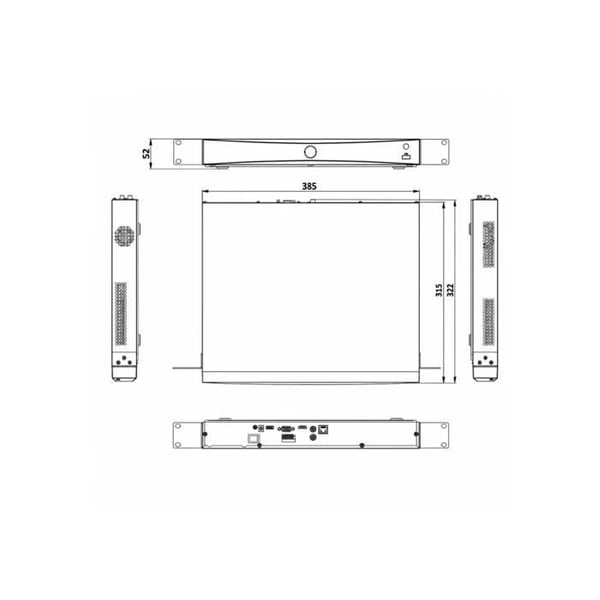 IP-optager - HIKVISION - DS-7608NXI-K2(D) - 8 kanaler - AcuSense-teknologi - 4K Ultra HD