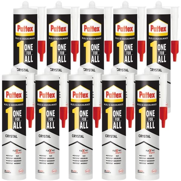 Colle mastic - Pattex - One For All Crystal - Transparent universell för inomhus och utomhus vattentät