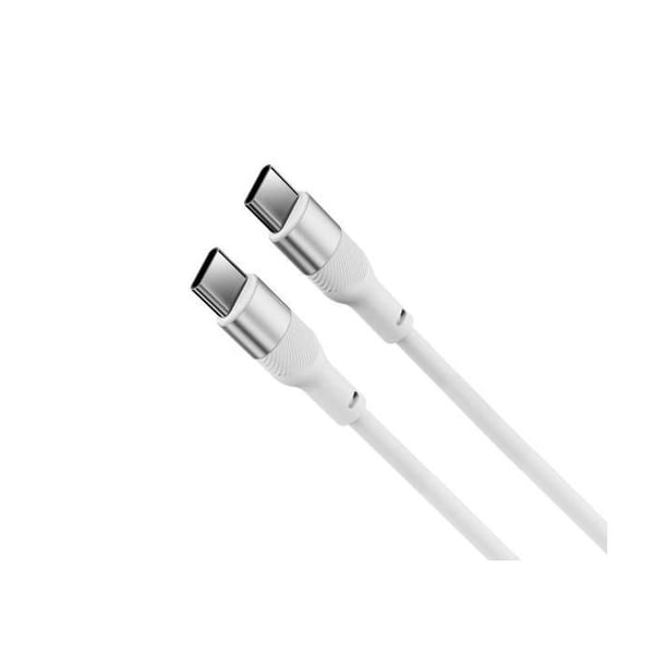 Laddnings- och datakabel - KSIX - BCL060WAS01 - 1 m - USB-C till USB-C - 60 W PD 2.0