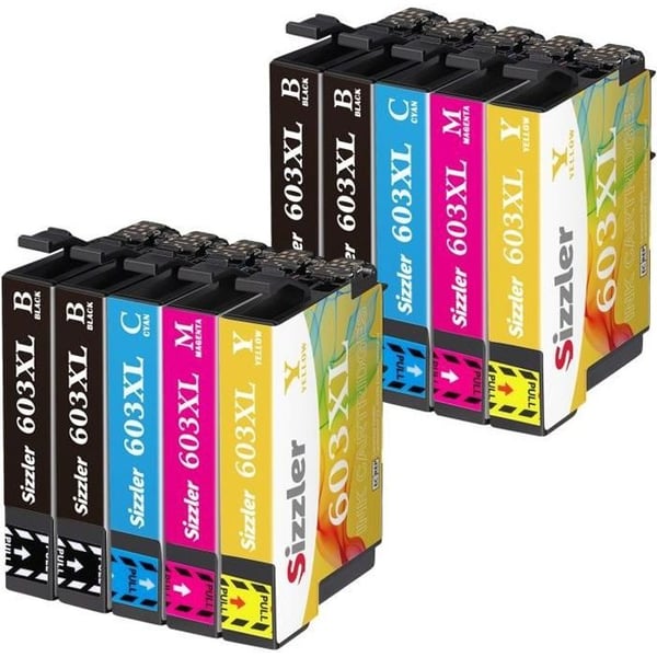 10 Epson 603 603XL bläckpatroner kompatibla för Epson XP-2105 XP-3100 XP-3105 XP-2100 XP-4100 XP-4105 skrivare