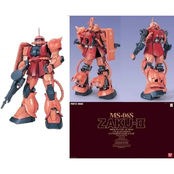 Modell - BANDAI - PG 1/60 MS-06S Zaku-II - Brun - Grön, Svart, Röd - Från 14 år