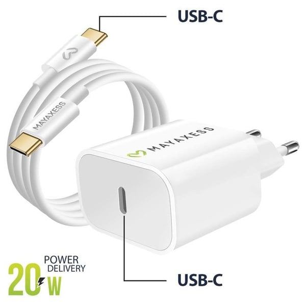 Komplett paket för Galaxy S25 Ultra Fodral, Glas, Laddare, Extern batteri, Hörlurar (6 delar) Mayaxess Silver