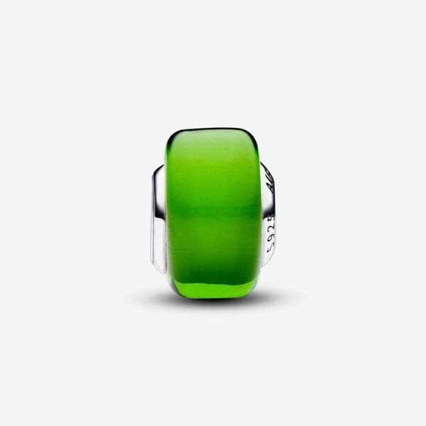 Charm - Pandora - Mini i Murano-glas - Sølv 925 - Grøn - Unisex