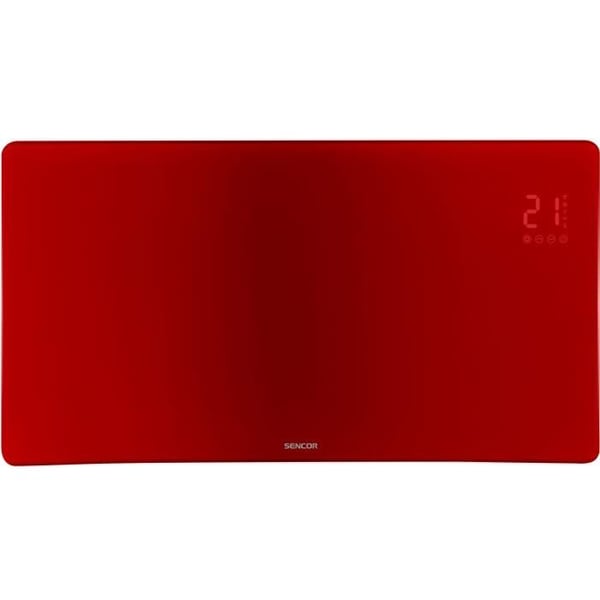 Intelligent Wi-Fi-radiator i glas - SENCOR - SCF 4742RD - 2400 W - 2 niveauer - Termostat - Rød