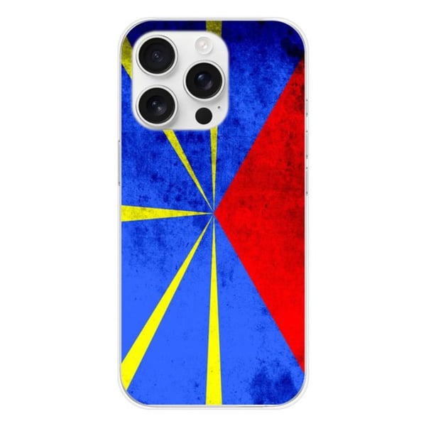 Tryckt silikonfodral som är kompatibelt med Apple iPhone 16 Pro Reunion Island flagga