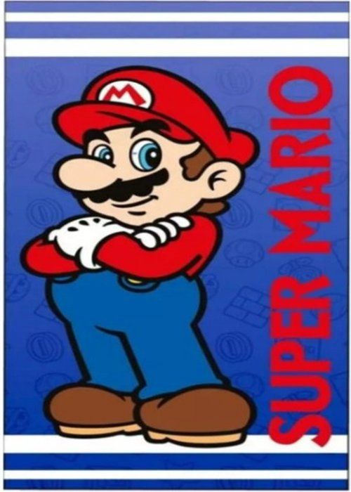 Badlakan - SAHINLER - Super Mario Bross - 100% bomull - 70 x 140 cm - Tvättbar i 40°