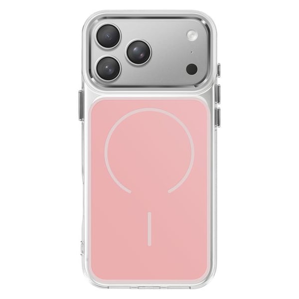 Skal för iPhone 17 Pro Max Bi-materialsskydd Kompatibel med MagSafe Ultra Förstärkt Rosa