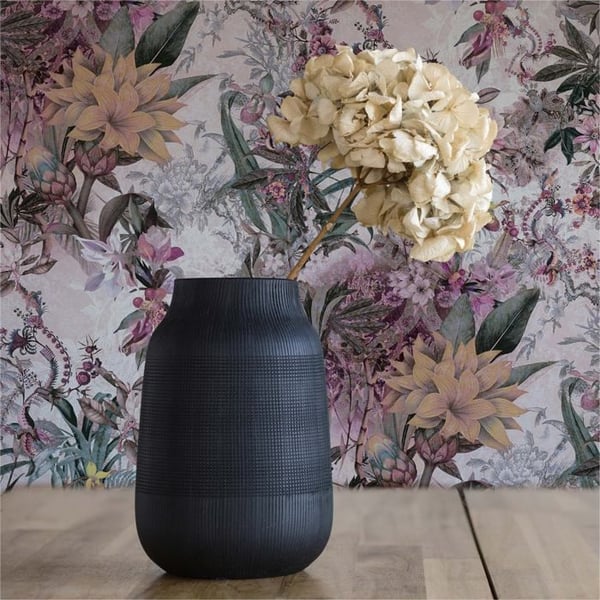 Tapet Blommor M1-No.786 Non-woven tapet Lila Vit Blommig Floral