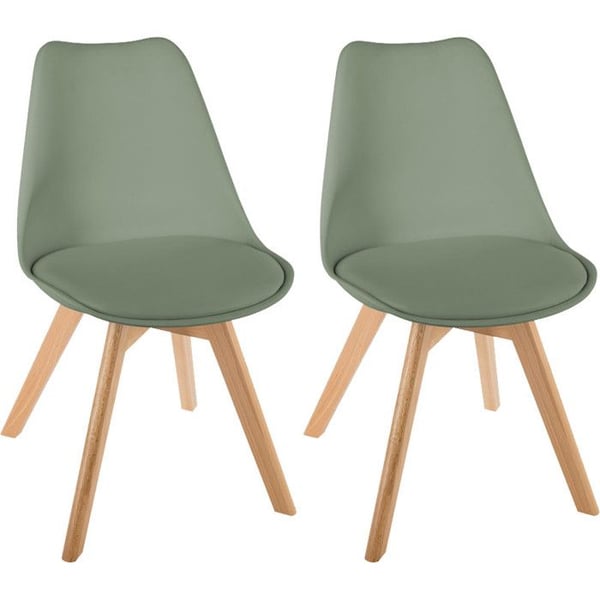 Set med 2 skandinavisk stil Baya Atmosphera stolar - Khaki