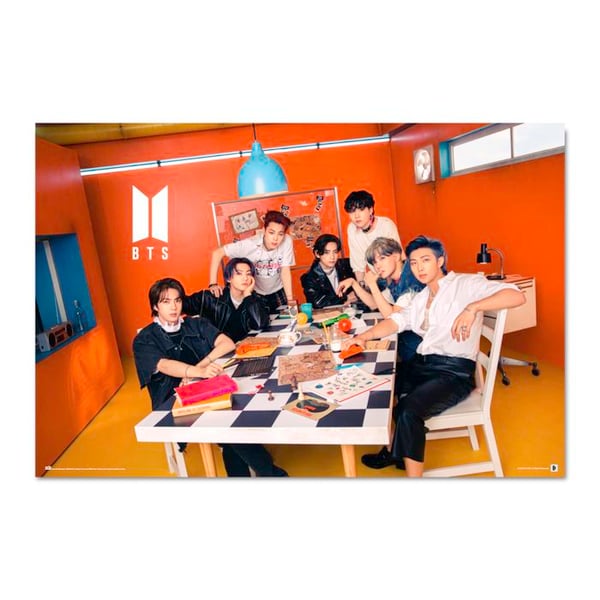 Affisch - GRUPP ERIK - BTS Superstars - Orange - 91,5x61 cm - Väggdekoration
