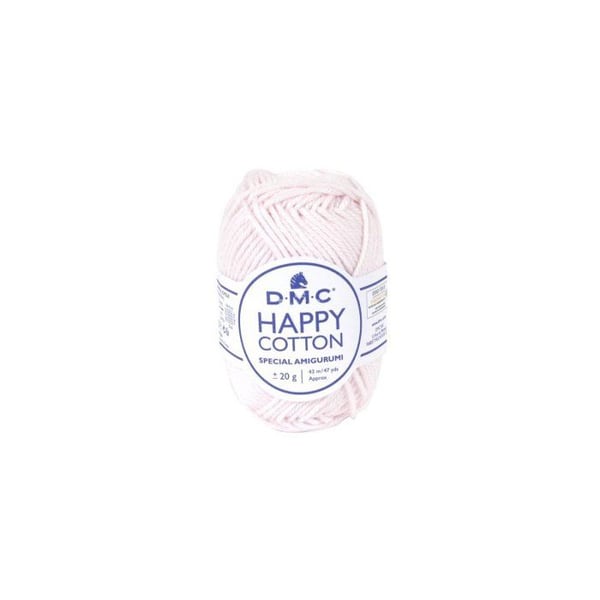 DMC - Natura Happy Cotton 3mm 20g Amigurumi och Virkning Col. 763 rosa