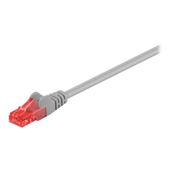 Cordon de raccordement CAT 6 - GOOBAY - RJ-45 (M) till RJ-45 (M) - 1 m - utan halogen, utan krok - grå