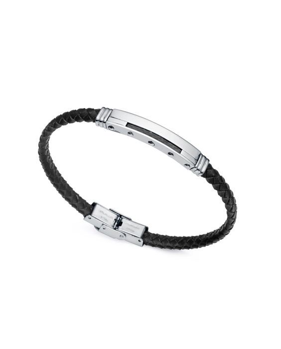 Armband - Viceroy Beat 14056P0101 - Stål - Svart läder - 21,5 cm