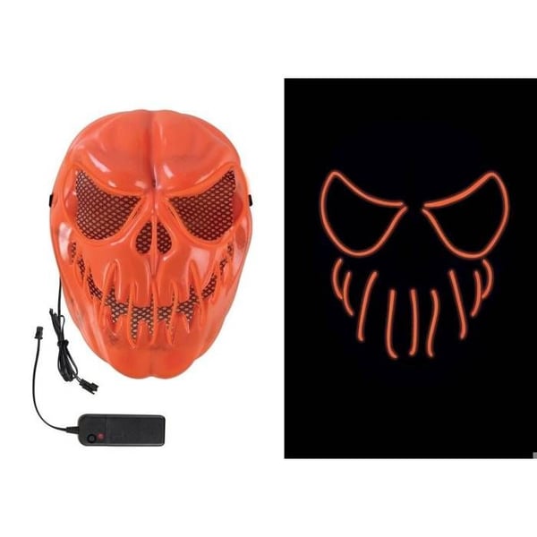 Lysande Mask Skrämmande Pumpa - LILLA CLOWN - 15003 - Mask Utklädnad 3 Ljuslägen - Halloween, Karneval, Cosplay