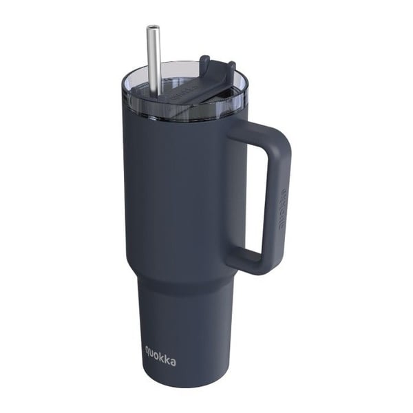 Isotermisk mugg - QUOKKA - Stream - 1200 ml - Rostfritt stål - Återanvändbar sugrör