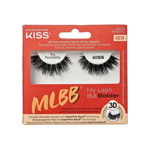 Faux ögonfransar - KISS - MLBB Big Personality - Hög volym - Lätt - Tunn rad