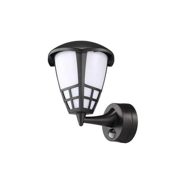 LED-applikation med rörelse- och skymningssensor 15 W 1200 Lm 4000 K dagsljus, svart, 21,6 X 16 X 24,7 Mm