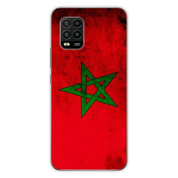 1001Coques - Silikonfodral kompatibelt med Xiaomi Mi 10 Lite - Marockansk flaggmotiv - Originaldesign tryckt i Frankrike