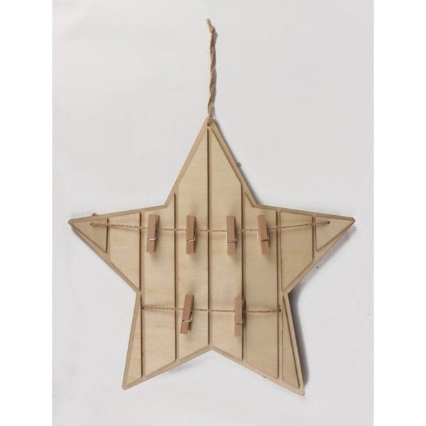 MégaCréa DIY - Trä Pêle-mêle Stjärna 27,5 cm