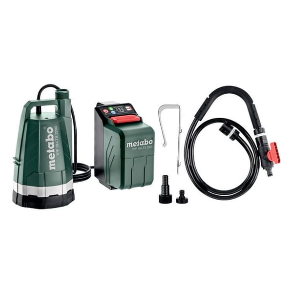 Trådlös dykpump - METABO - TPF 18 LTX 2200 - 18 V - 2200 W - Sugplatta 1-2 mm