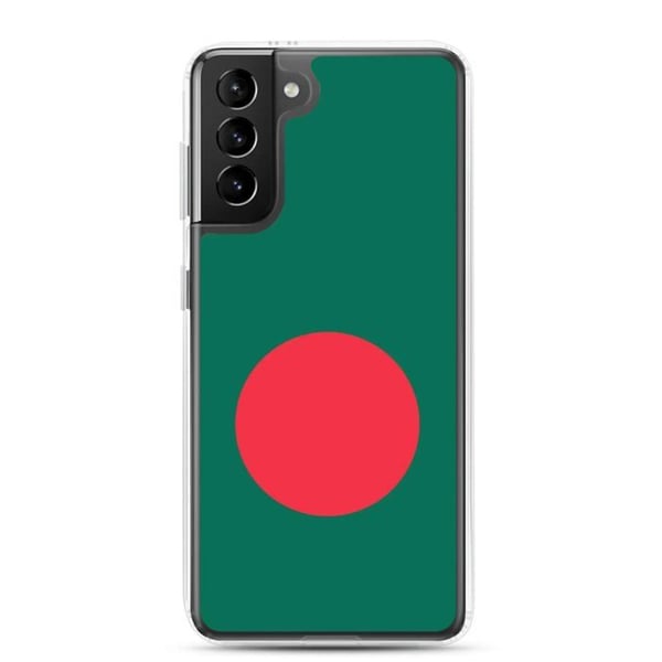 Mobilskal – Bangladeshs flagga – Kompatibel med Samsung Galaxy S21 Ultra – Mjuk fodral – Slitstark och stöttålig – Pixelforma