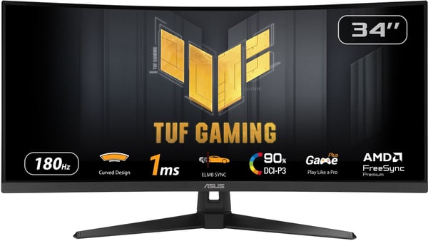 Curved PC Gamer-skärm - ASUS TUF Gaming - 34" - WQHD - 180Hz - VA-panel - 1ms - VG34VQ3B