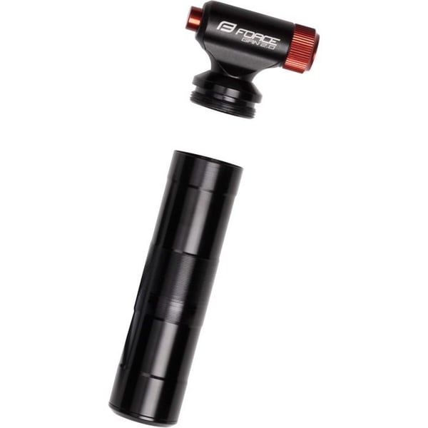 CO2-pump - FORCE - Gan 2.0 - Fodral ingår - Längd 125 mm - Vikt 52,5 g