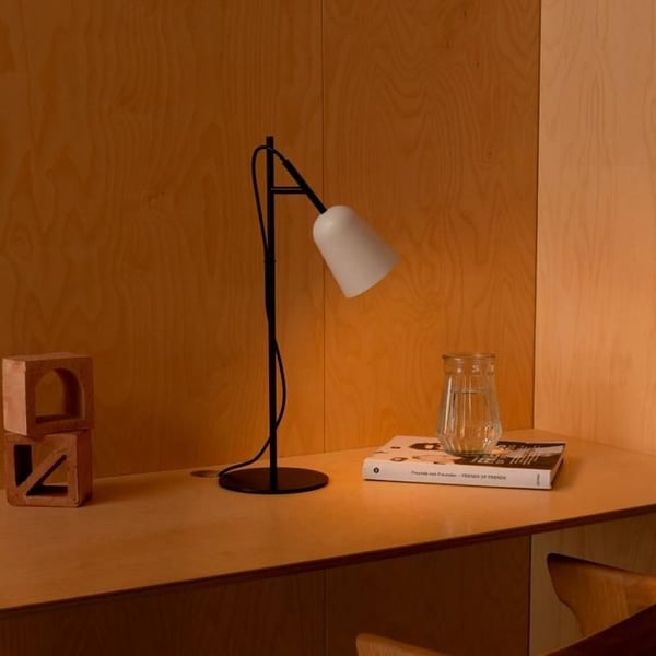 Arbetslampa - Faro - STUDIO - Matt vit - Stål - E14 - IP20